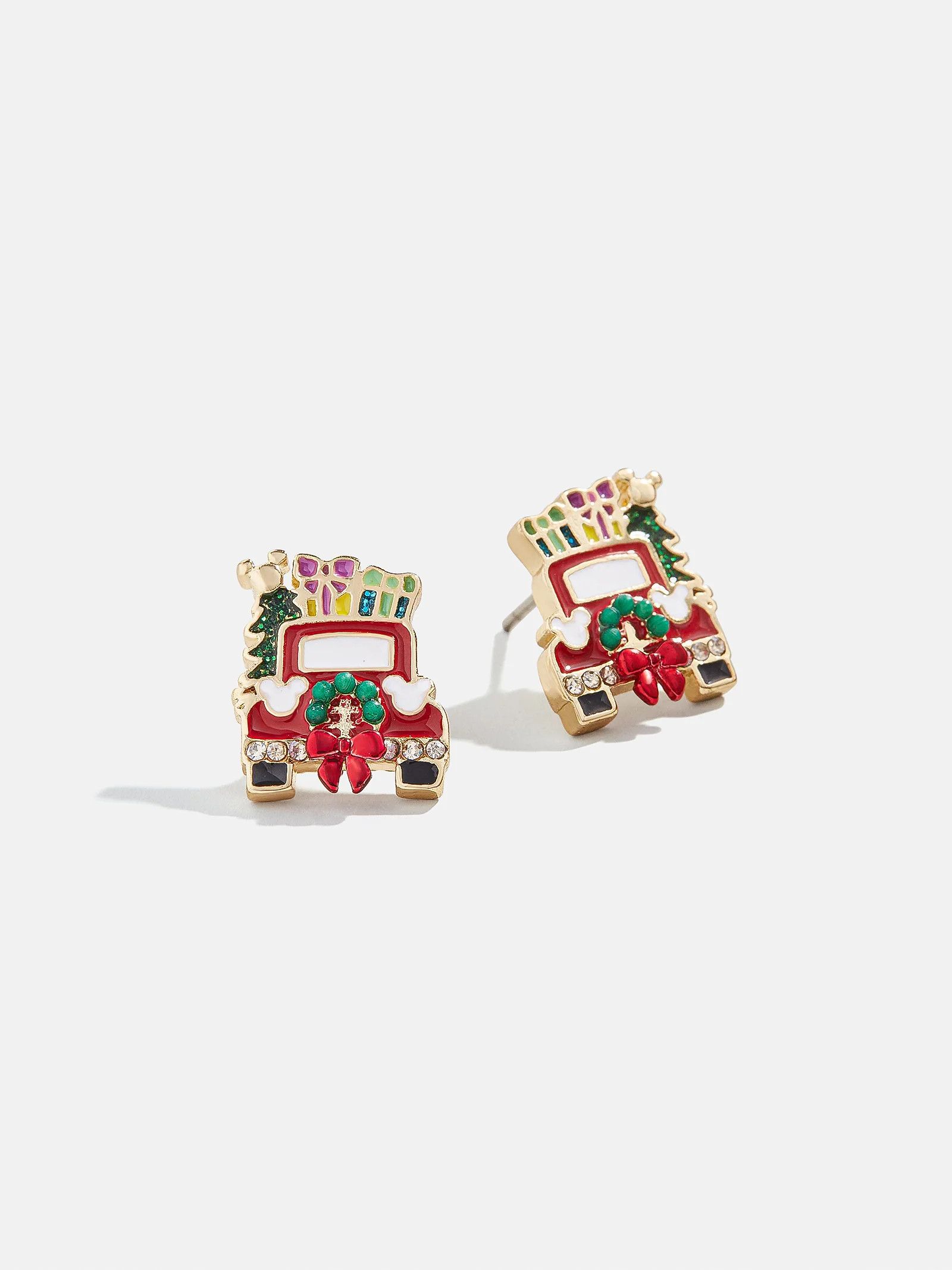 Mickey Mouse Disney Holiday Earrings - Mickey Mouse Holiday Car Studs | BaubleBar (US)