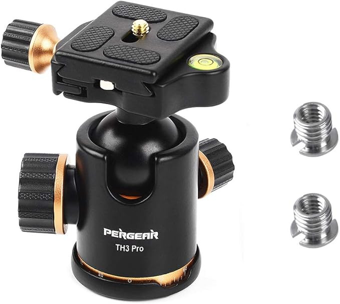 Pergear Heavy Duty Photography Camera Tripod Ball Head 360 Degree Fluid Rotation Tripod Ballhead | Amazon (US)