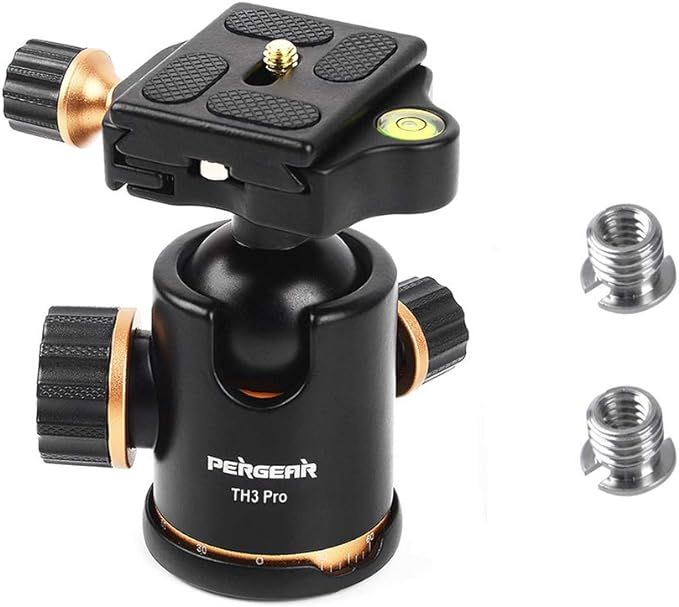 Pergear Heavy Duty Photography Camera Tripod Ball Head 360 Degree Fluid Rotation Tripod Ballhead | Amazon (US)