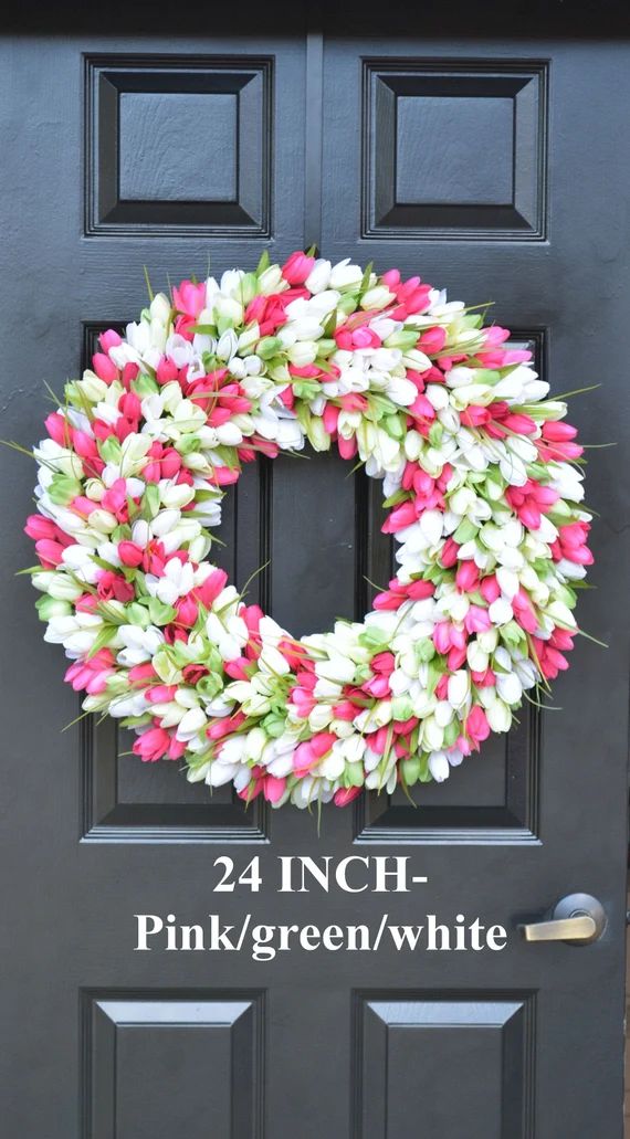 Spring Wreath Door Wreath Easter Wreath Tulip Wreath the | Etsy | Etsy (US)