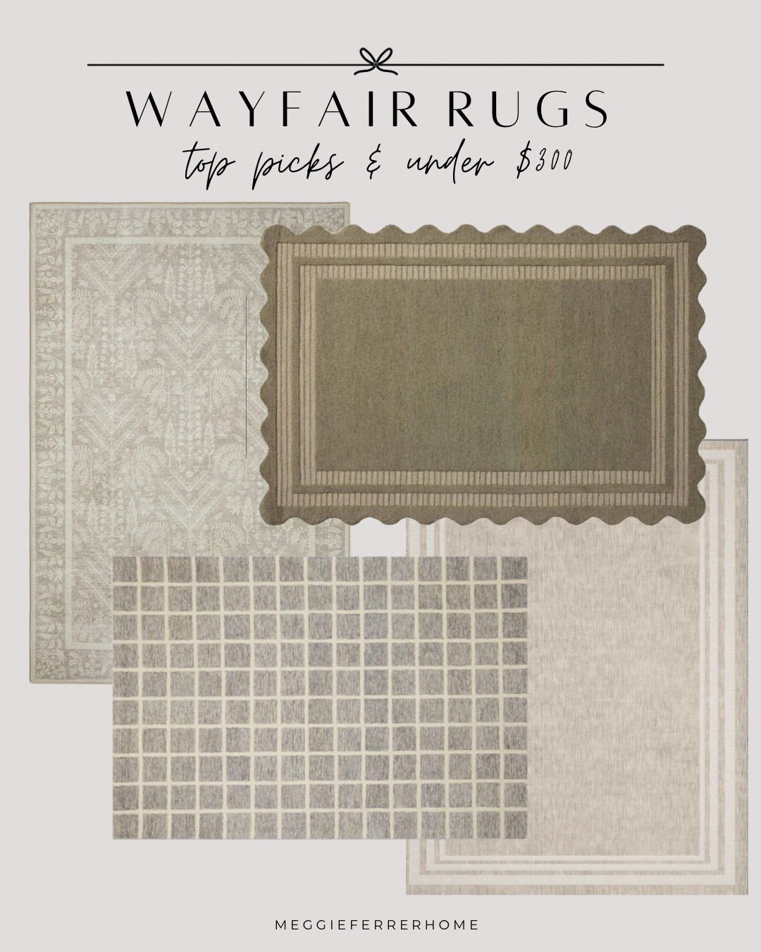 Wayfair rugs under $300 & my current favorites! I adore how these add subtle pattern and texture to any space without breaking the bank. 🌿


#LTKHome #LTKStyleTip #LTKSaleAlert