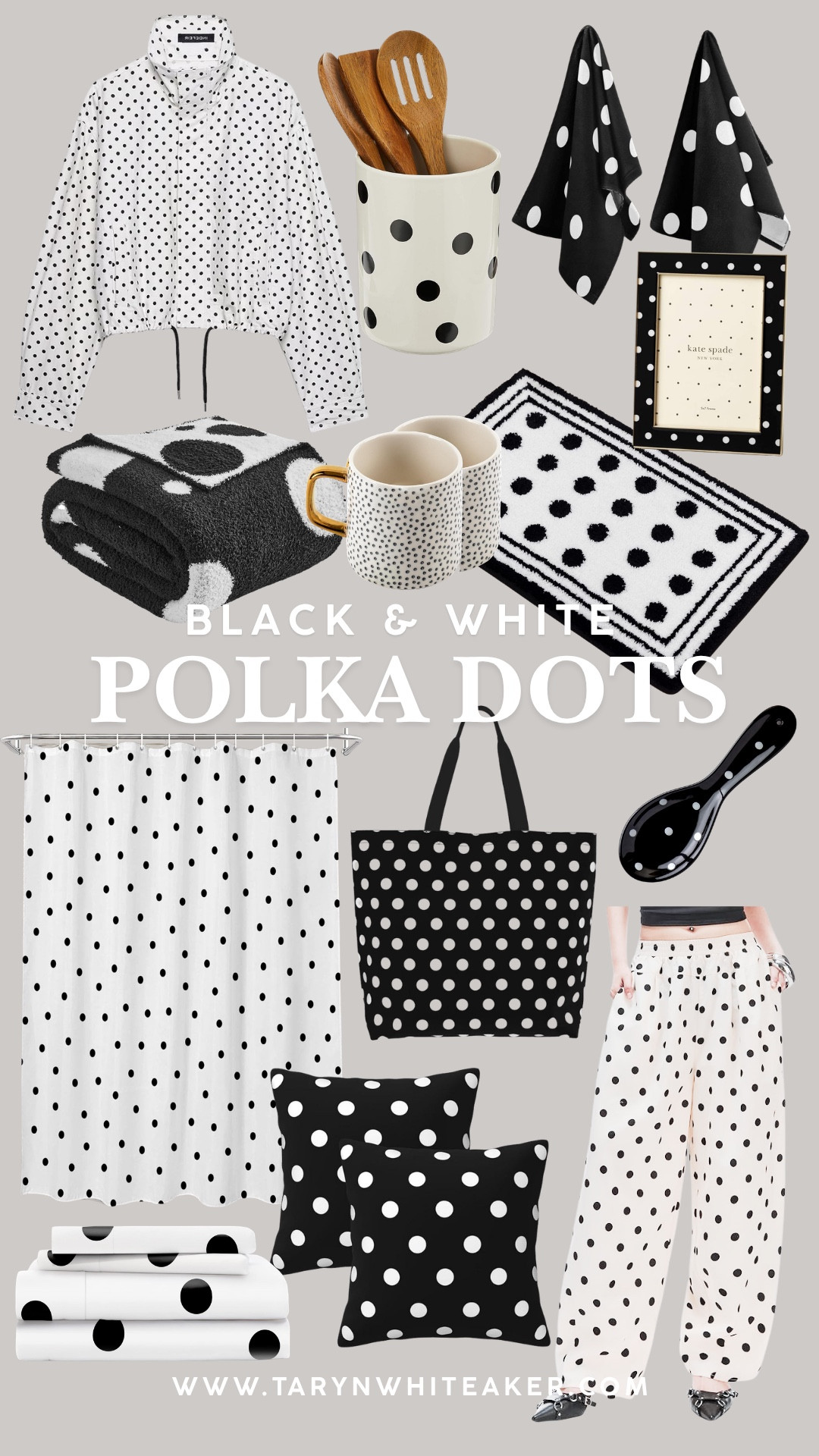 Black and white polka dots are having a moment and I am here for it. From cozy home finds to easy everyday outfits, this trend makes everything look instantly put together and elevated.

#LTKHome #LTKSeasonal