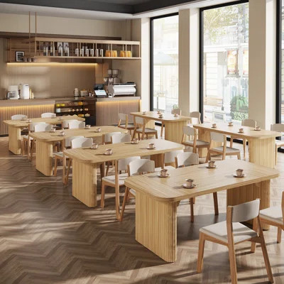 62-Inch Wood Dining Table, Modern Kitchen Table For Dining Room | Wayfair North America