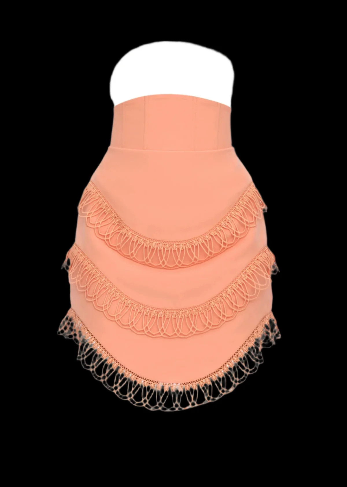 RIZO CORSET SKIRT - POWDER PEACH | ANDREA IYAMAH