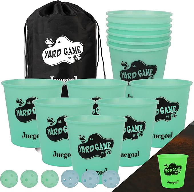 Juegoal Outdoor Giant Yard Pong Game Set Outdoor Toss Game Throwing Game for Beach, Camping, Lawn... | Amazon (US)