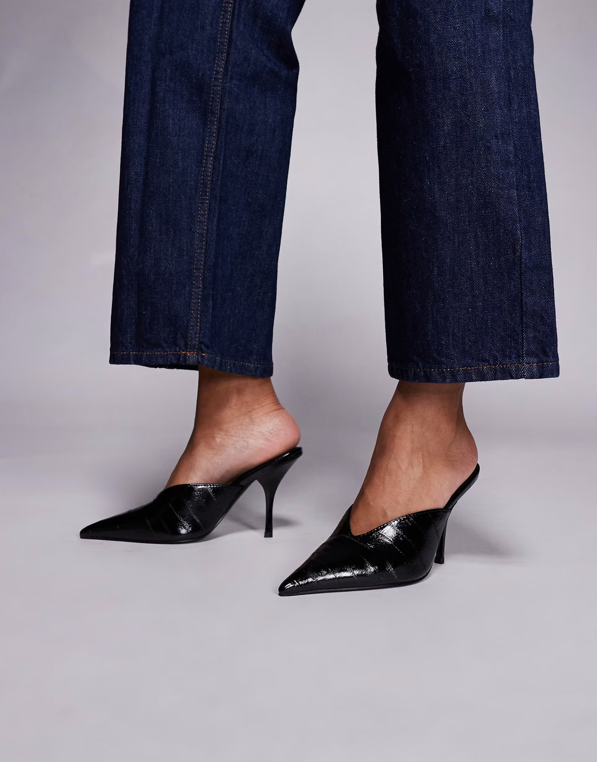 ASOS DESIGN Pluto high heel mule in black | ASOS (Global)