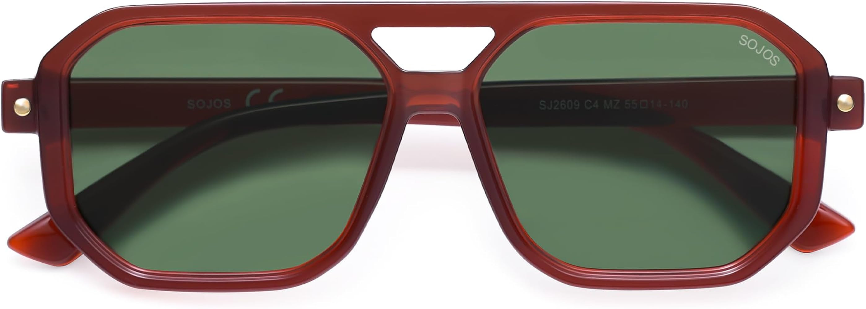 SOJOS Retro Polarized Square Aviator Sunglasses for Women Men Vintage 70s UV400 Protection Shade ... | Amazon (US)