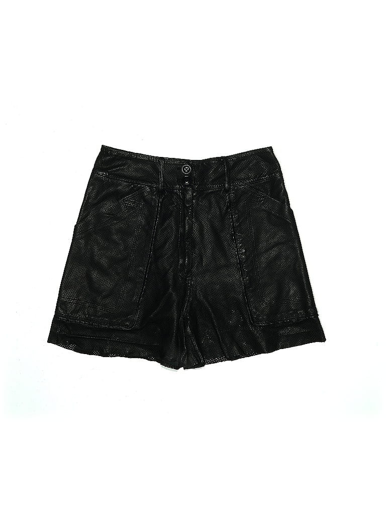 Snider Leather Shorts: Black Metallic Bottoms - Size 2 | ThredUp