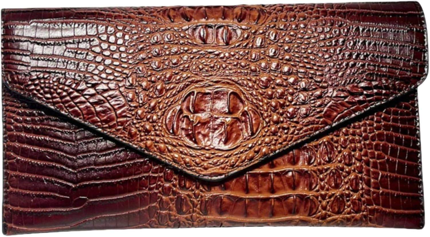 IAMUHI Women Vegan Leather Crocodile Evening Clutch Handbag Envelope Alligator Crossbody Bag Shoulder Purse Wallet | Amazon (US)