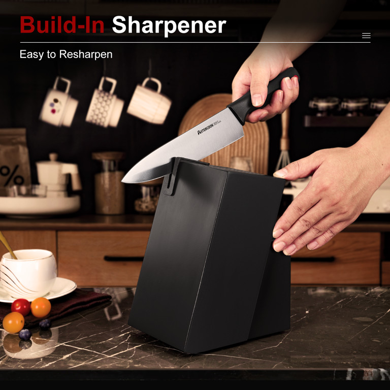 Astercook Knife set, 15-Piece Kitchen Knife Set wit Built-in Sharpener, High Carbon German Stainl... | Walmart (US)