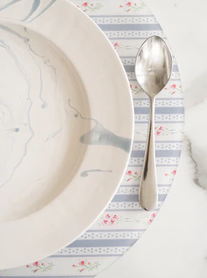 James Vintage Floral Stripe Placemat | Proper Table Co.