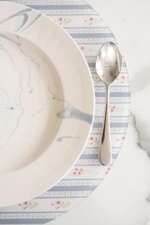 James Vintage Floral Stripe Placemat | Proper Table Co.