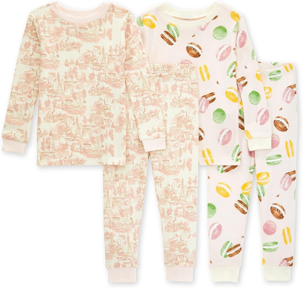 Burt's Bees Baby Baby Girls' Pajamas, Tee and Pant 2-Piece Pj Set, 100% Organic Cotton | Amazon (US)