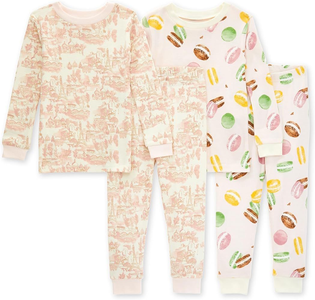 Burt's Bees Baby Girls Pajamas, Tee and Pant 2-Piece PJ Set, 100% Organic Cotton | Amazon (US)
