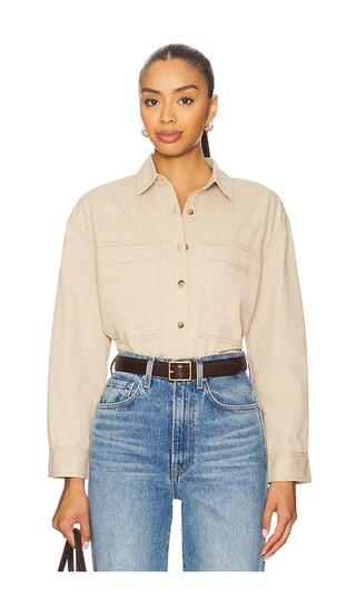 HEARTLOOM Tilly Shirt in Beige. - size XS | Revolve Clothing (Global)