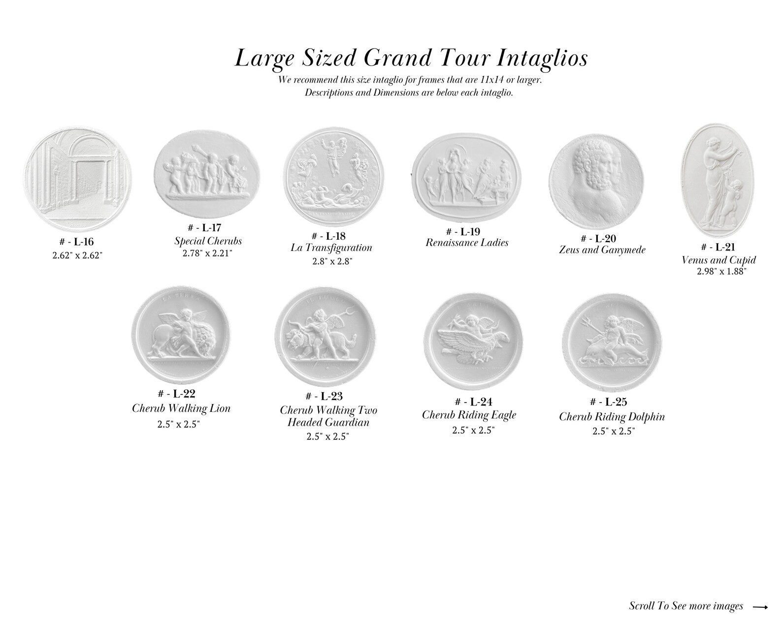 Plaster Intaglios Large Size white Grand Tour Intaglios Gems Medallions Home Decor HIGH END QUALI... | Etsy (US)