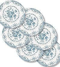 Dinner Plates Set of 6, Ceramic Kitchen Plates Microwave Safe Plates, 10.5 Inch Porcelain Dinner ... | Amazon (US)