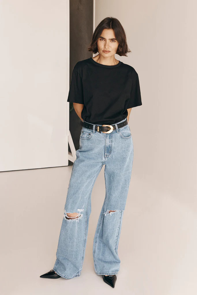 ARCHIE BLUE HIGH RISE RIPPED JEAN | DISSH