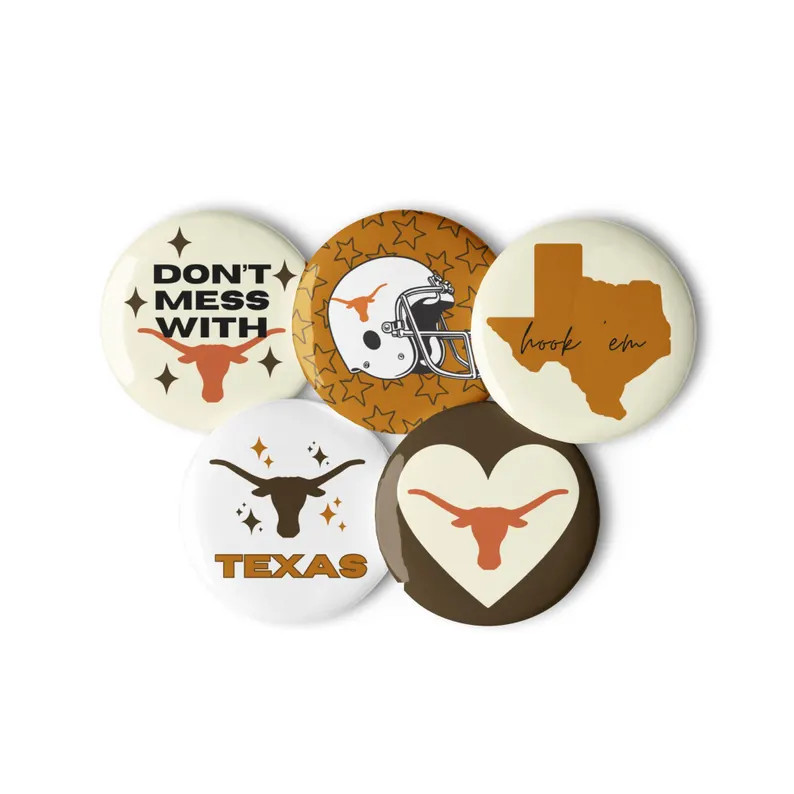 Set of 5 University of Texas Gameday Pins - Etsy | Etsy (US)
