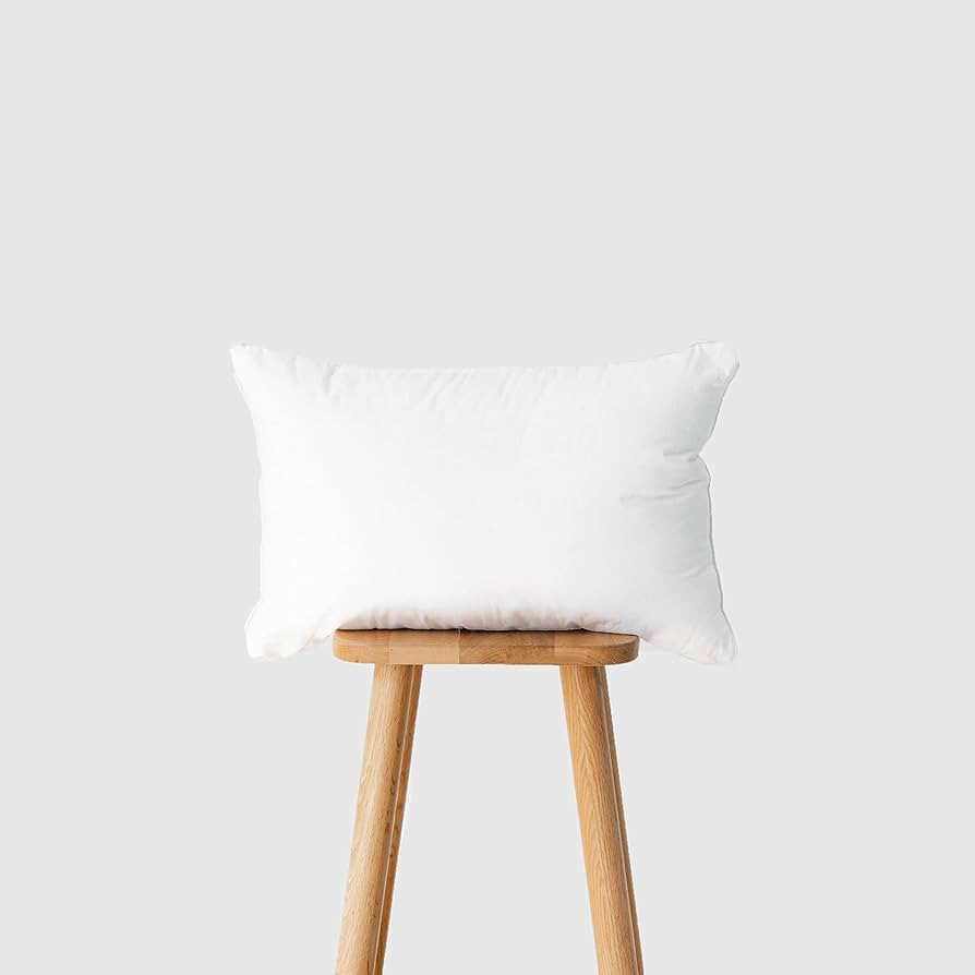 Hofdeco Premium Lumbar Pillow Insert, 13"x21" (for Cover Size 12"x20") Water Resistant Synthetic Down Alternative Sham Stuffer for Patio, Bench, Garden, White | Amazon (US)