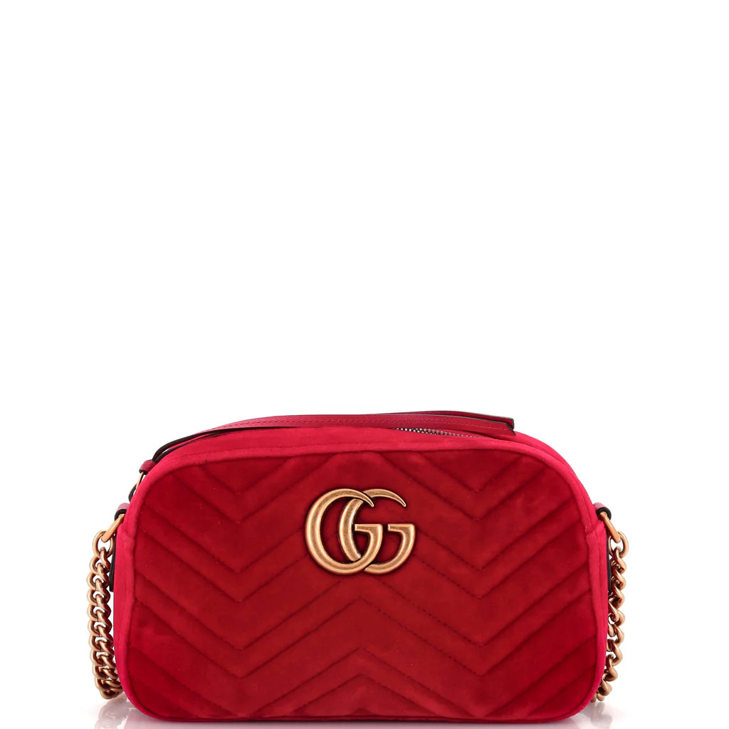 GG Marmont Shoulder Bag Matelasse Velvet Small | Rebag