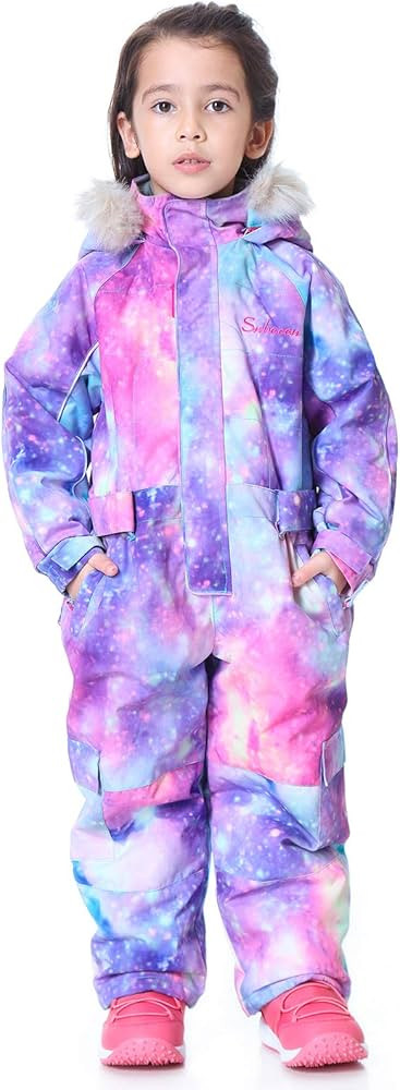SNBOCON Kids Girls Boys Waterproof Colorful One Piece Snowsuits Coveralls Ski Suits Jackets Winte... | Amazon (US)