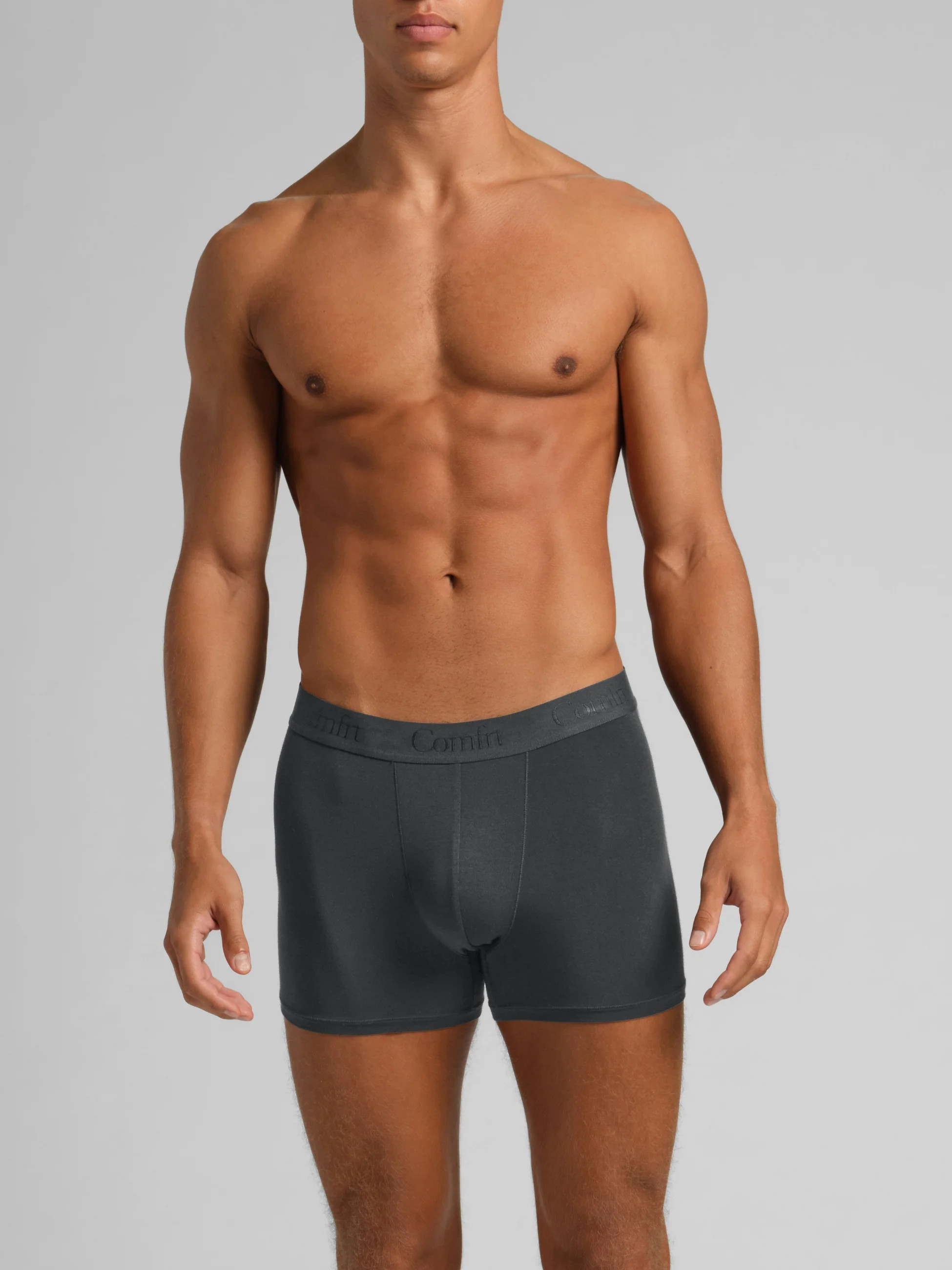 Comfrt Men's Modal Boxer Brief | Steel Grey | 2X | Comfrt