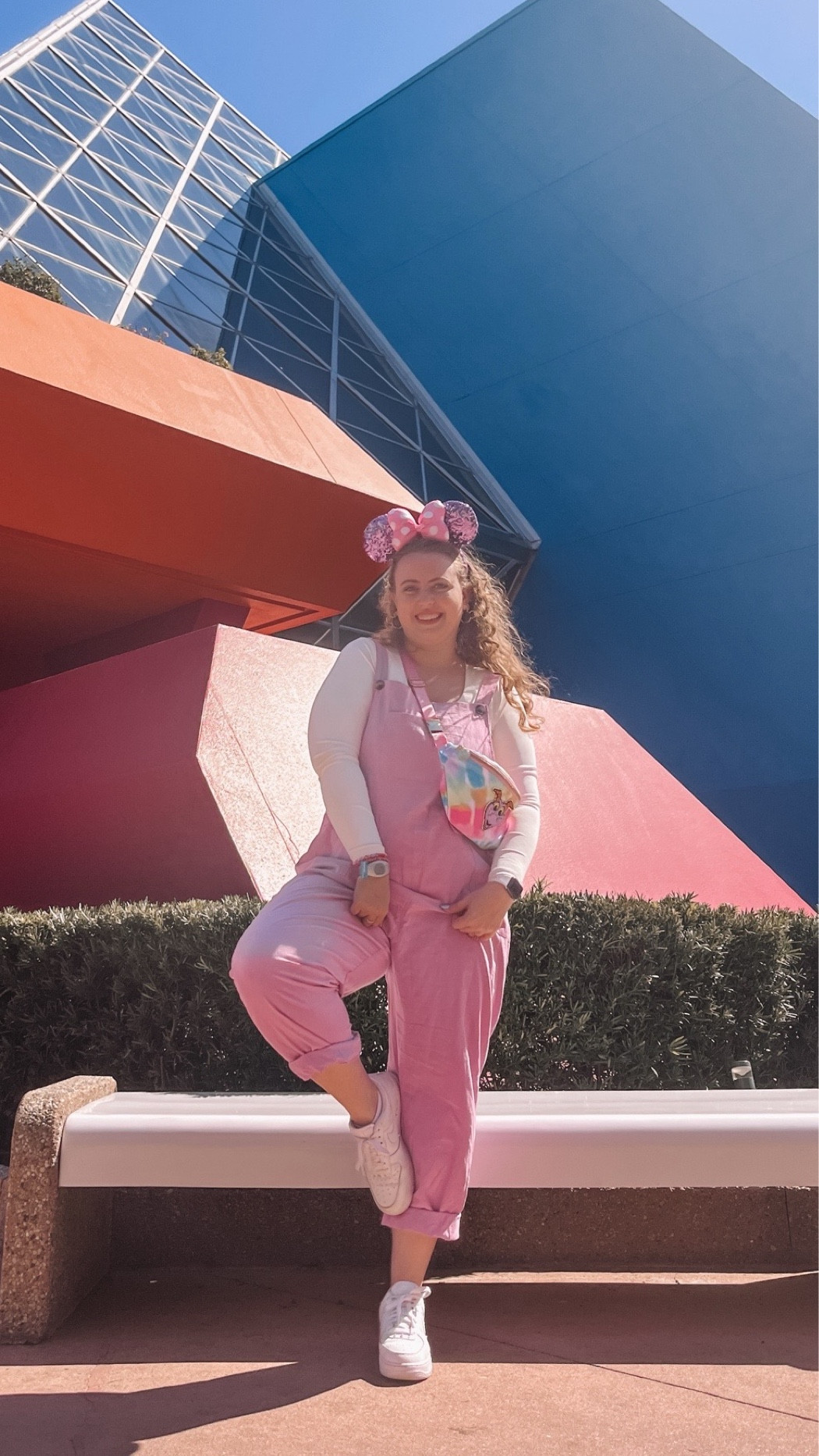 Epcot outfit! Ears are shopdisney, fanny pack is old Stoney clover, and I’m wearing a size L in the bodysuit (TTS) and an XL in the overalls for a baggy fit! 

#LTKfindsunder50 #LTKmidsize #LTKstyletip