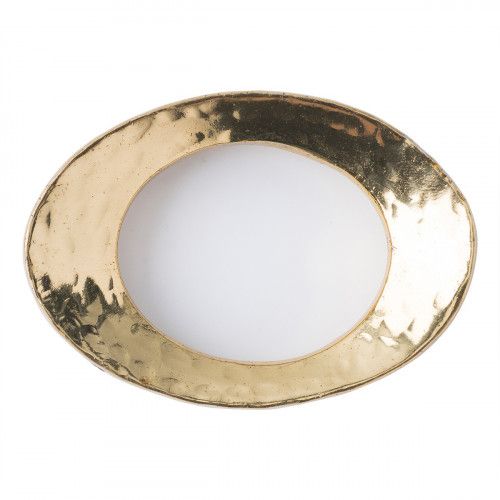 Juliska Puro Gold Napkin Ring 2.5"L, 1.75"W | Gracious Style