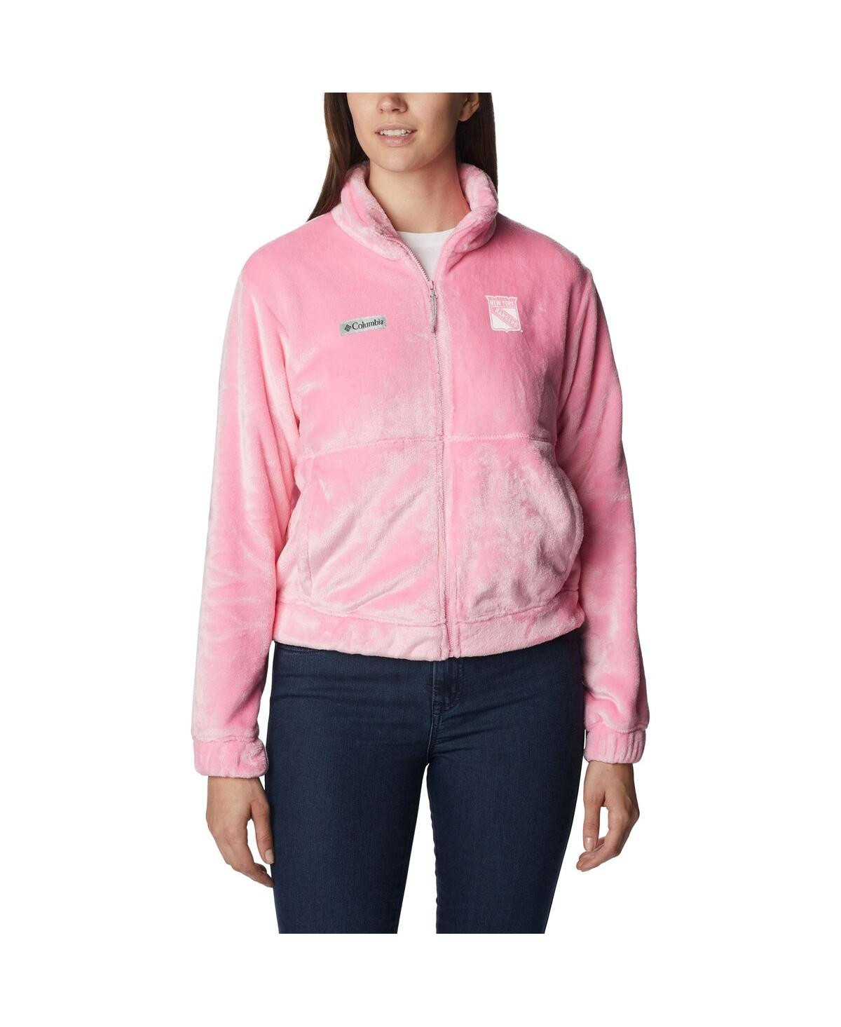 Women's Columbia Pink New York Rangers Fire Side Full-Zip Jacket - Pink | Macy's