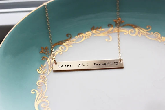 Custom Handwriting Necklace  Signature Necklace Engraved | Etsy | Etsy (US)