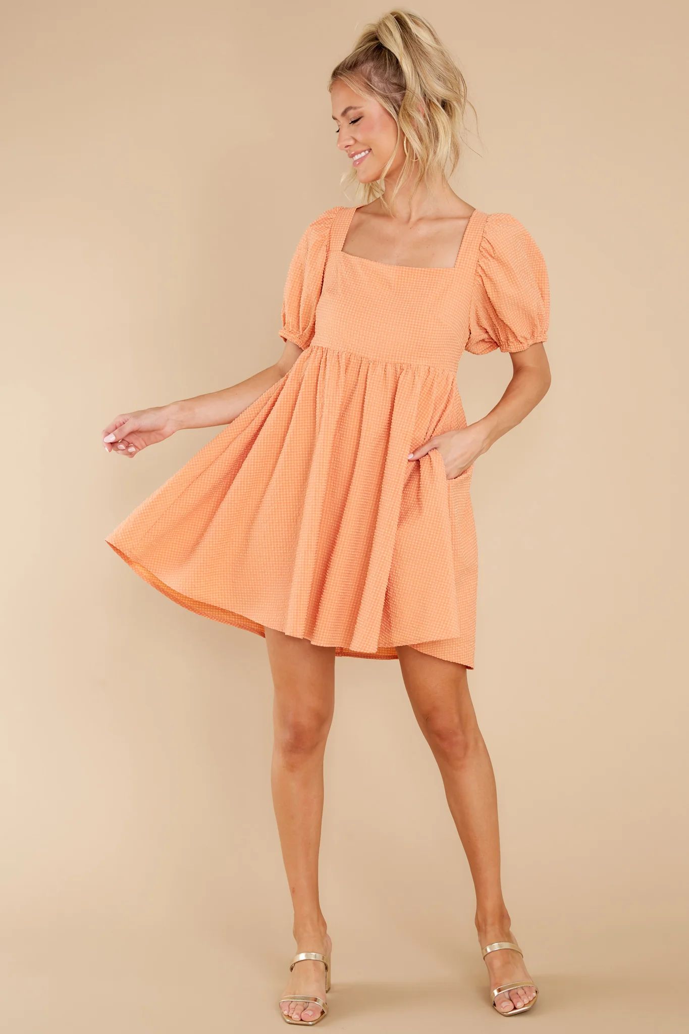 One Kiss Away Peach Dress | Red Dress 