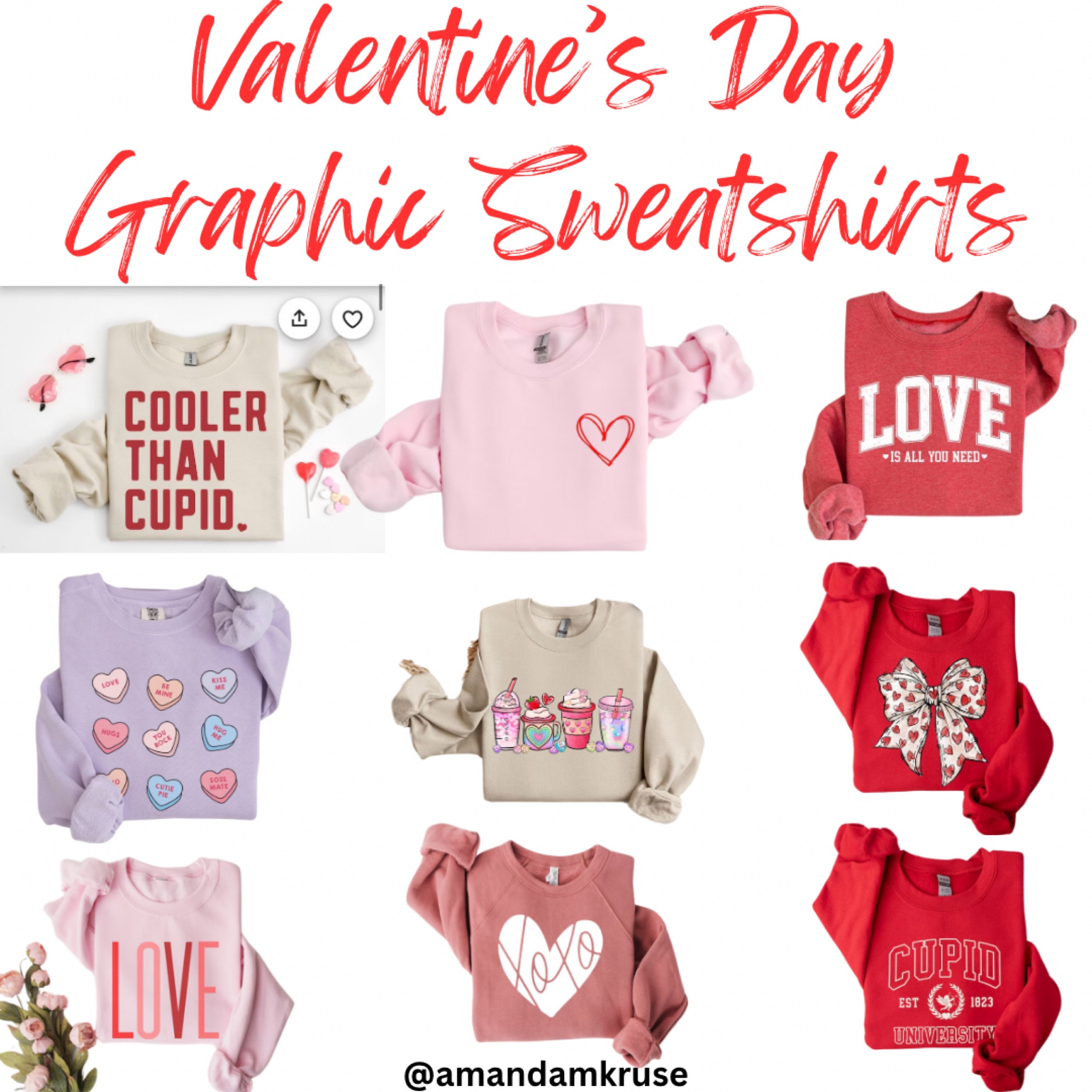 Valentine’s Day graphic sweatshirts 

#LTKFindsUnder50 #LTKGiftGuide
