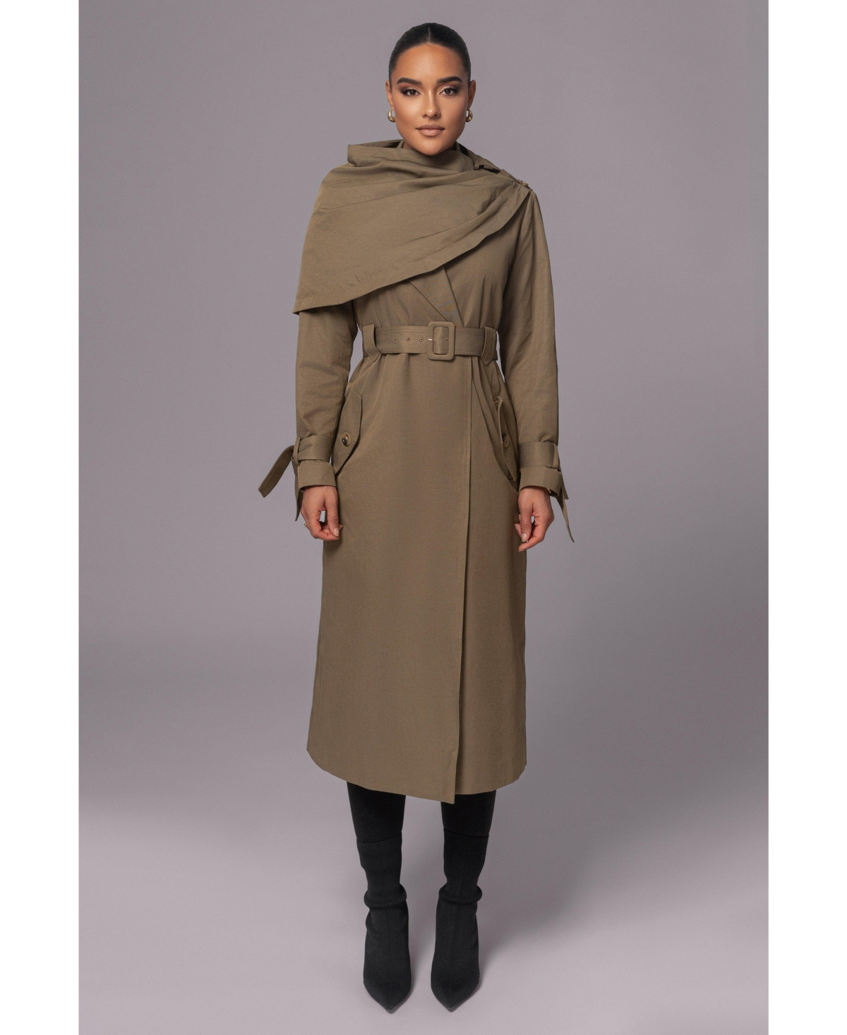 Jluxlabel Women's The Classic Trench Coat - Olive | Macy's