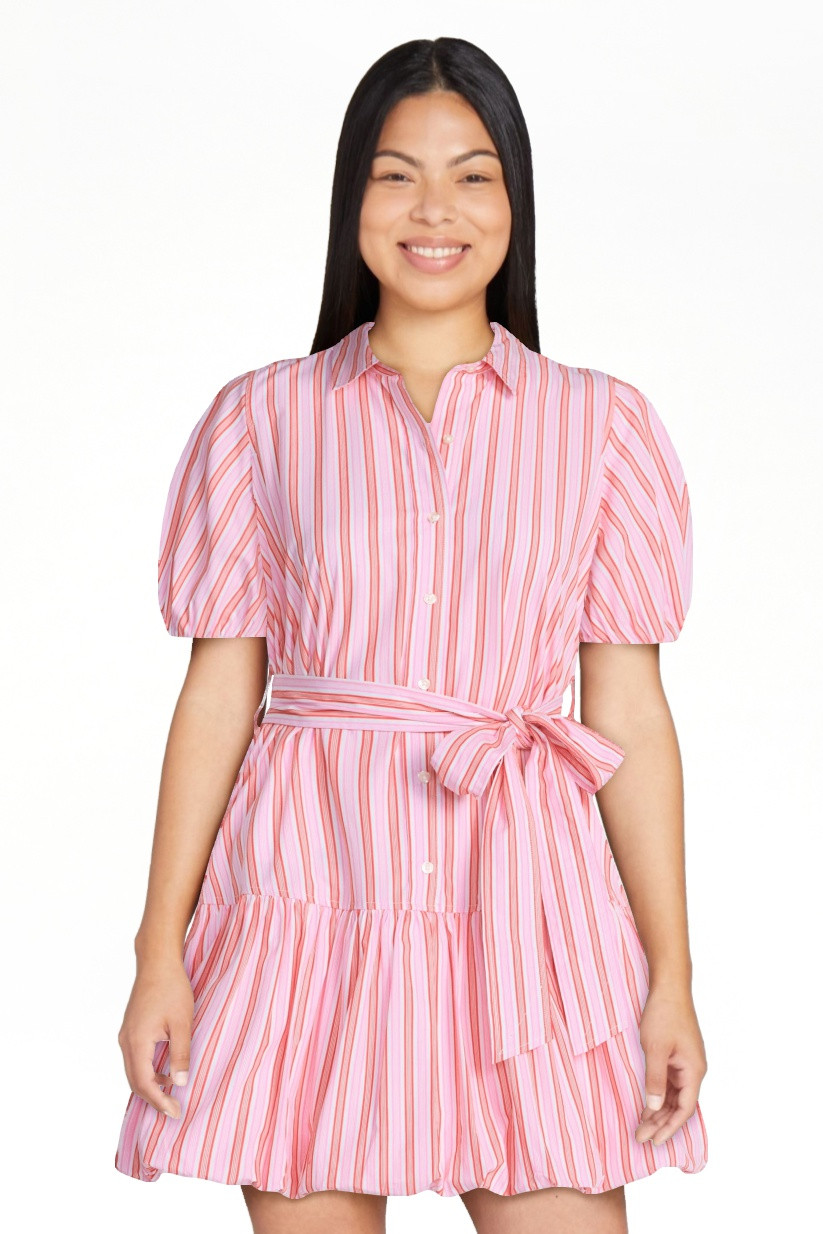 Free Assembly Women's and Women's Plus Cotton Mini Dress with Puff Sleeves, Sizes XS-4X | Walmart (US)