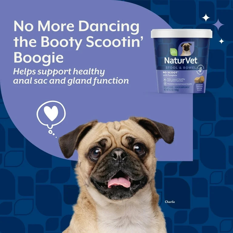 NaturVet No Scoot for Dogs Plus Pumpkin, Supports Digestion, Healthy Anal Gland & Bowel Function,... | Walmart (US)