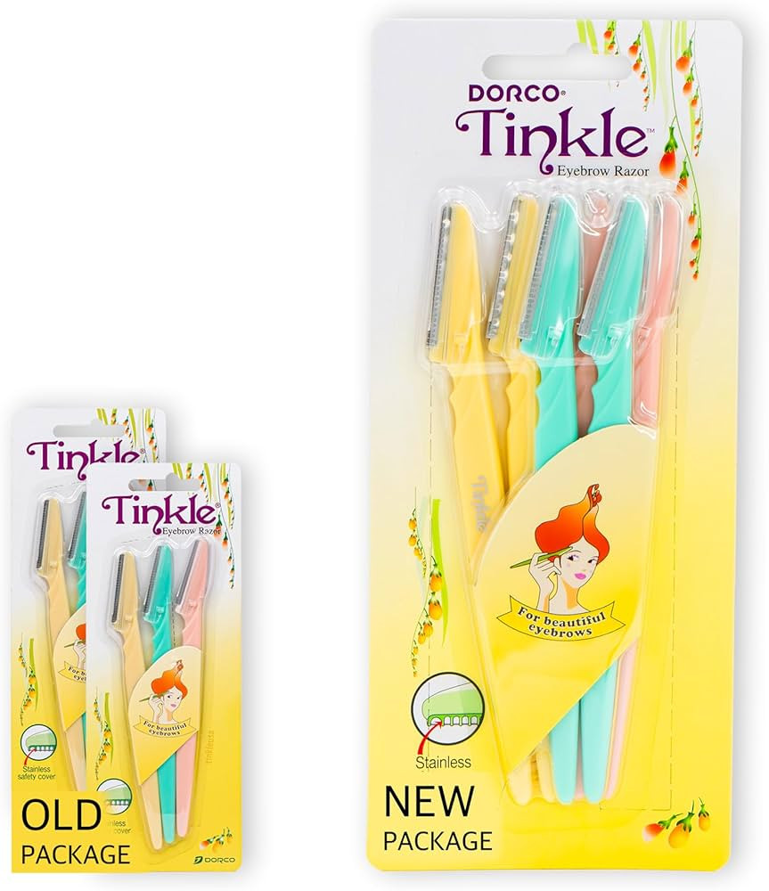 Dorco Tinkle Eyebrow Razors for Women, 6 Razors , Eyebrow Trimmer Dermaplaning Tool for Safe and ... | Amazon (US)