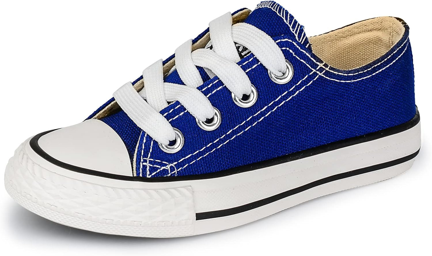 Hagdon Toddler Boy and Girls Shoes Little Kids Lace-up Slip on Canvas Sneakers | Amazon (US)