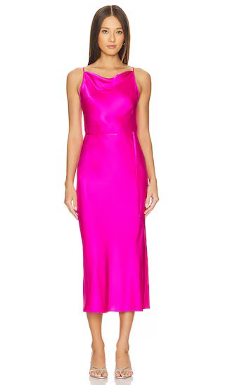 Shaelyn Dress in Hot Pink Dress | Pink Midi Dress | Pink Summer Dress | Revolve Clothing (Global)