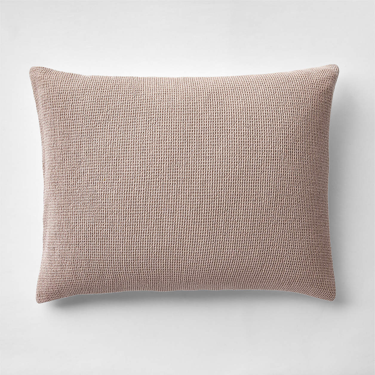 Scoop Classic Mauve Waffle Weave Organic Cotton Kids Pillow Sham + Reviews | Crate & Kids | Crate & Barrel
