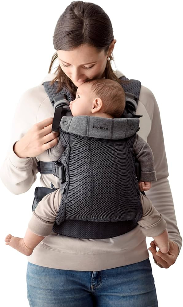 BabyBj\u00f6rn Baby Carrier Harmony, Anthracite, 3D Mesh | 3-in-1 Ergonomic Baby Carrier; Newborn... | Amazon (US)