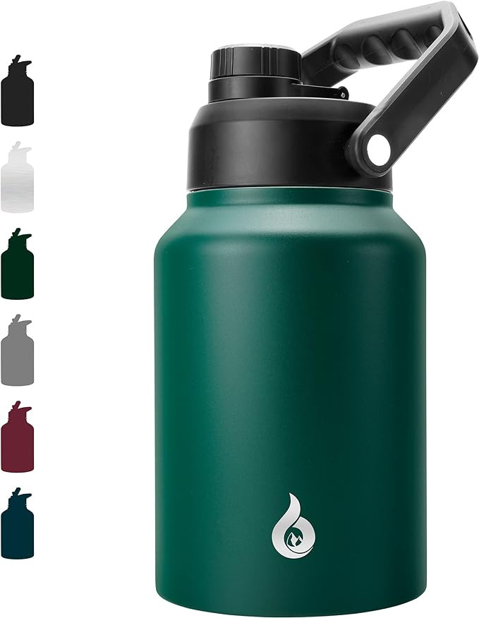 BJPKPK 64oz Insulated Water Bottle, Dishwasher Safe Half Gallon Water Bottle with Ergonomic Handl... | Amazon (US)