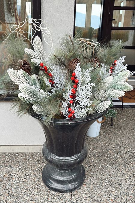 My Holiday planters 
#holidaydecor #frontporch

#LTKSeasonal #LTKhome #LTKHoliday
