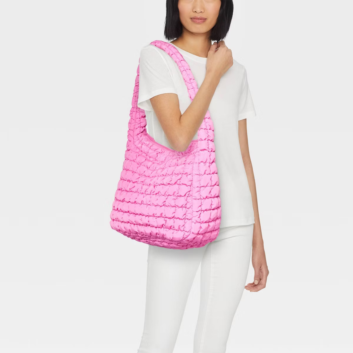 Puffer Hobo Shoulder Bag - Wild Fable™ Green: Lightweight Softside Quilted Purse | Target