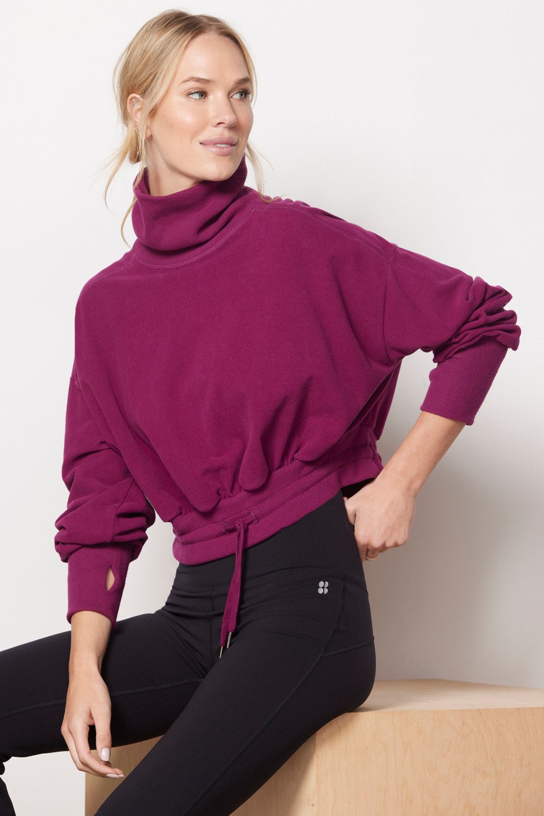 SWEATY BETTY Melody Luxe Fleece Pullover | EVEREVE | Evereve