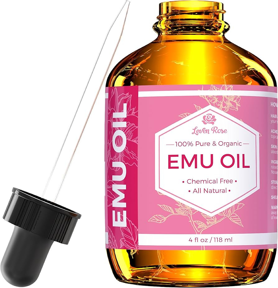 Leven Rose Emu Oil, 100% Pure Natural Hair Strengthener Scar Minimizer Anti Aging Skin Moisturize... | Amazon (US)