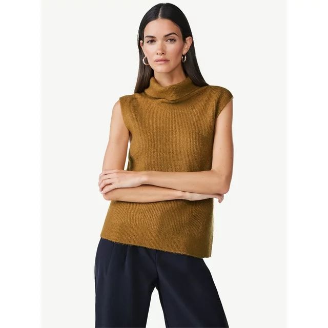 Scoop Women's Sleeveless Turtleneck Pullover Sweater, Sizes XS-XXL - Walmart.com | Walmart (US)