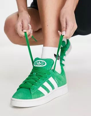 adidas Originals Campus 00s trainers in green and white | ASOS (Global)