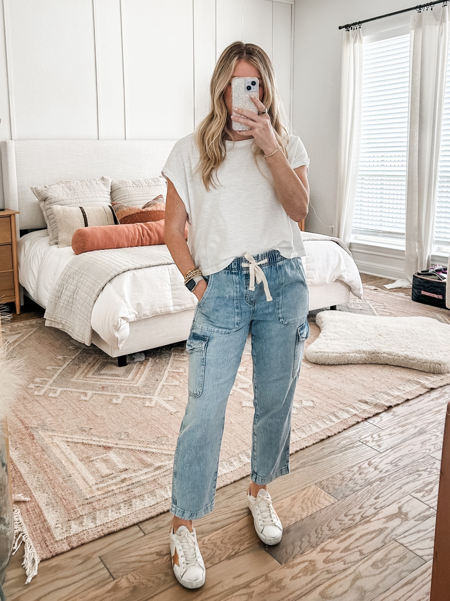 bump friendly pull on denim drawstring cargo pants - on sale

#LTKBump #LTKStyleTip #LTKSaleAlert