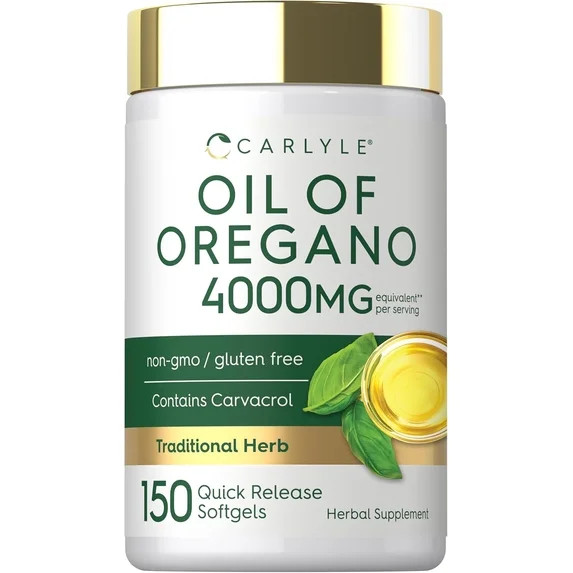 Oregano Oil Capsules | 4000 mg | 150 Softgels for Men and Women | by Carlyle | Walmart (US)